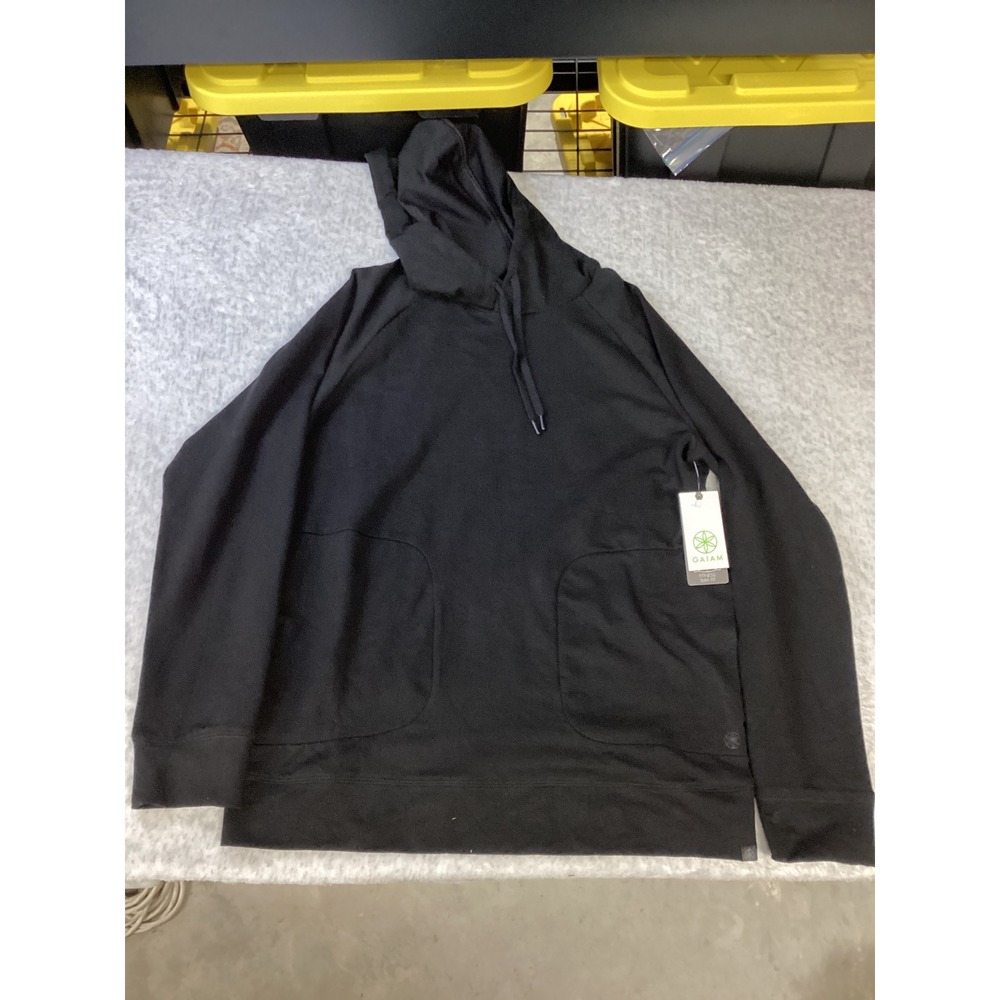 Gaiam Mens‎ Lotus OB Hoodie Black Fitness Slim Fit Pullover GAM241HD02010 Size M